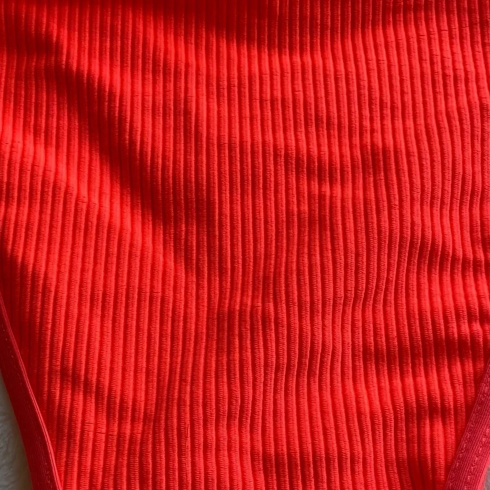 New! Frankie's Bikinis connor tie plisse ribbed thong bikini bottom 14959